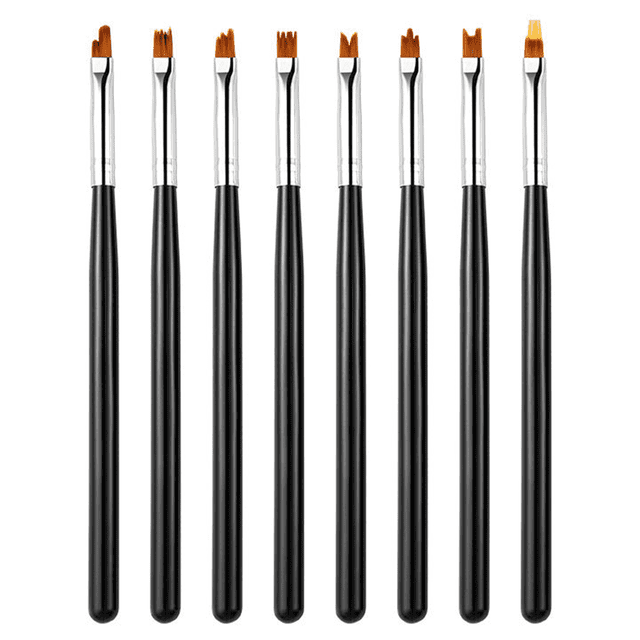 Bienvenido Kit de pinceles para decoración de uñas de doble punta, kit de herramientas de manicura profesional con bolígrafo de línea de puntos para pintar