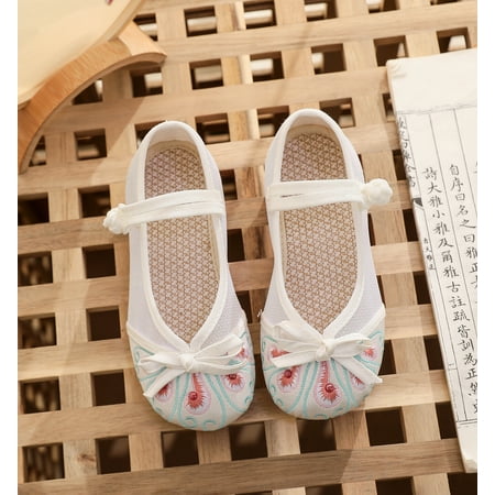 

Girls antique embroidered shoes old Beijing cloth shoes girls Hanfu shoes jelly soft shoes factory direct a generation of hair