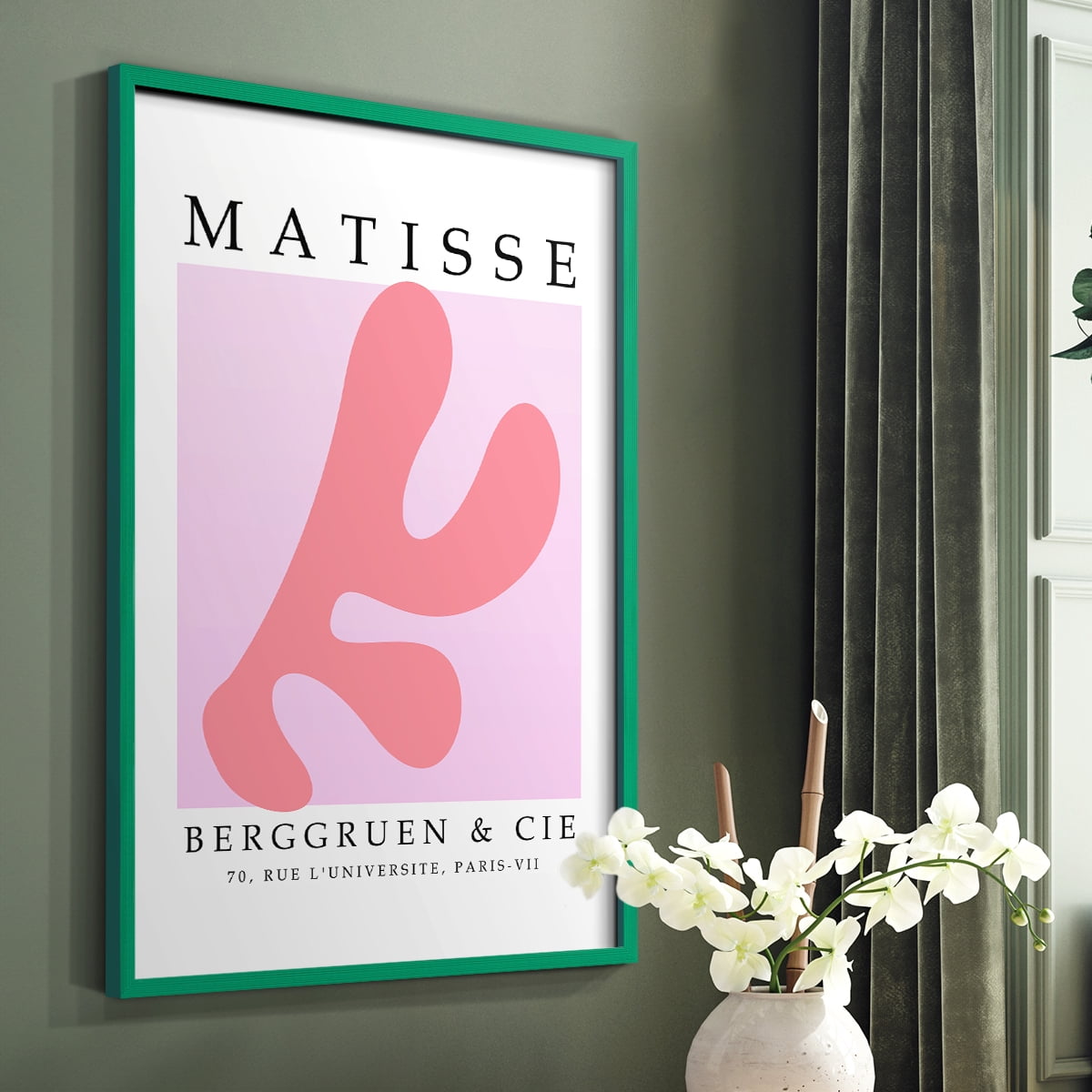 Matisse CXXXIII Framed Print in Green Solid Wood 11 x 14 Framed Print