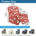 thumbnail image 3 of Renewold Santa Claus Red Recliner Cover Anti-Slip Recliner Protector 4 Pieces Stretch Reclining Couch Cover Polyester Spandex Furniture Protector for Living Room Christmas Decor, 3 of 8