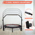 thumbnail image 6 of UPGO 40" Foldable Trampoline, Fitness Rebounder with Adjustable Foam Handle, Exercise Trampoline for Adults/kids Indoor/Garden Workout Max Load 330lbs, 6 of 8