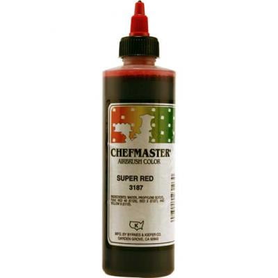 Chefmaster Airbrush Food Colour - Super Red, 9 oz