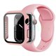 thumbnail image 1 of Cristal, funda y correa para Apple Watch, pulsera de silicona de 44mm, 40mm, 45mm, 41mm, 38mm, 42mm, 44mm para iWatch serie 3, 4, 5, 6, se, 7, 1 of 4