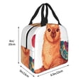 thumbnail image 2 of KLL Cozy Knitting Llama Print Insulated Lunch Bag Women, Reusable Cute Tote Lunch Box for Adult & Men, Leakproof Cooler Lunch Bags for Work Office Travel Picnic, 2 of 6