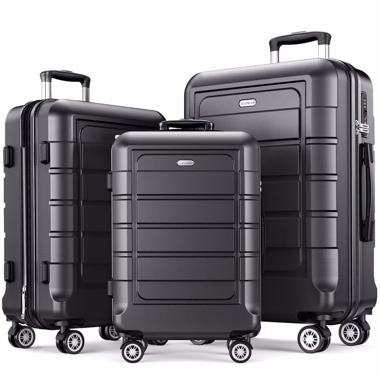 SHOWKOO Hard Shell Luggage Sets Expandable Double Spinner Wheels 2-Year TSA Lock 3Pcs Suitcase Sets - Walmart.com