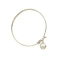 thumbnail image 2 of 6 1/4 inch Round Eye Hook Bangle Bracelet w/ Claddagh in Gold-Filled, 2 of 3