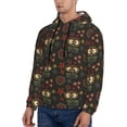 thumbnail image 3 of Goofa Boho Owl for Men's Hooded Sweatshirt - Lightweight Pullover Hoodie with Kangaroo Pocket, Perfect for Everyday Wear-Small, 3 of 7