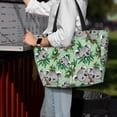 thumbnail image 6 of Large Beach Bags Water-resistant Sandproof - Green Gray Koala Print Cute Beach Tote Bags for Women with Zipper, 6 of 6
