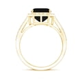 thumbnail image 2 of Rosec Jewels Certified Lab Grown Black Diamond Emerald Cut Engagement Ring 3 Ct (AAAA Grade) - Black and White Diamond Ring, 18K Yellow Gold, US 9.00, 2 of 8