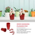 thumbnail image 3 of LEEYNEER 6PCS Iron Hanging Flower Pot Railing Fence Balcony Garden Decor Flower Holder, 3 of 6
