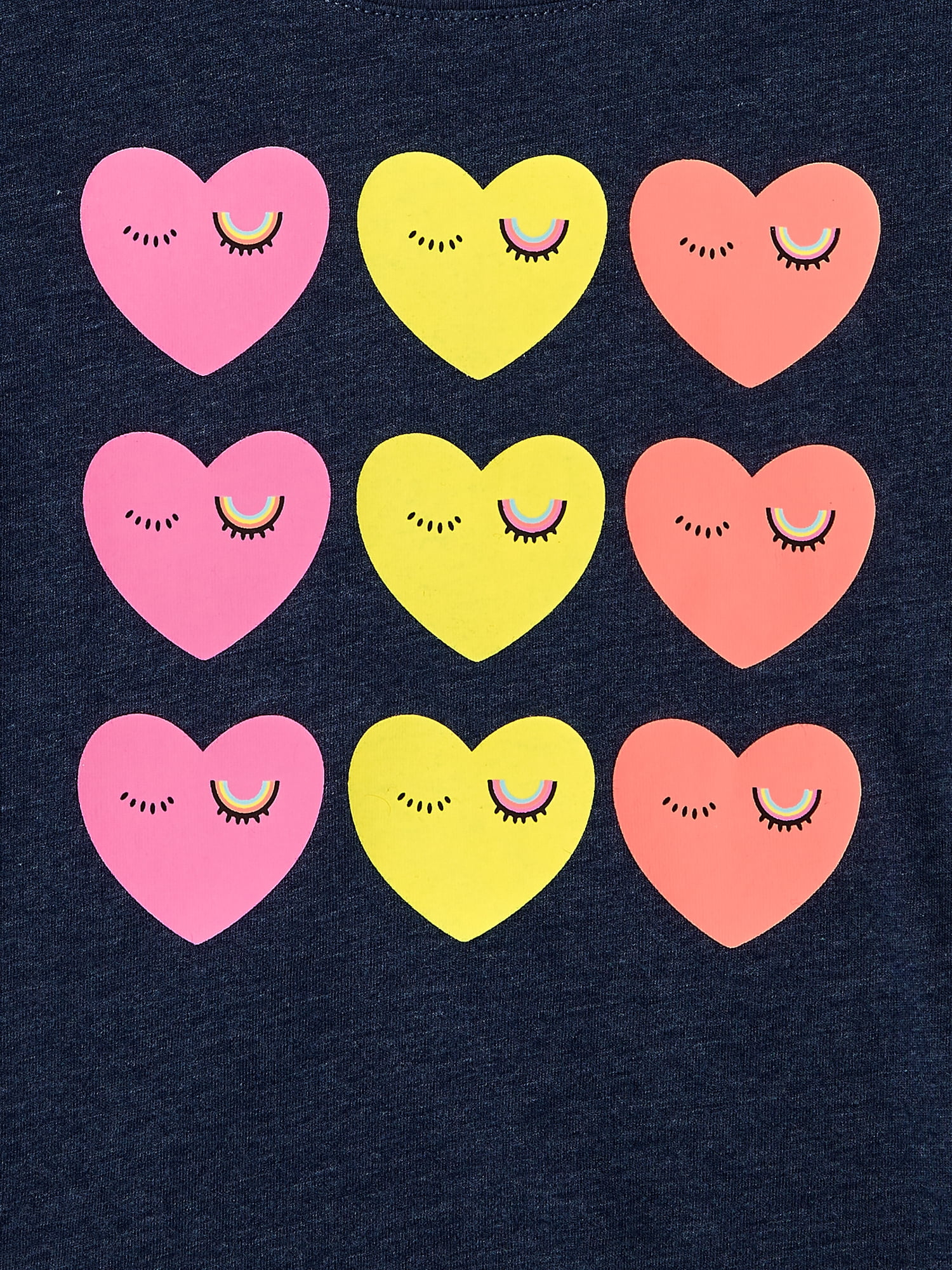 Garanimals Toddler Girls' Heart Rows Short Sleeve T-Shirt
