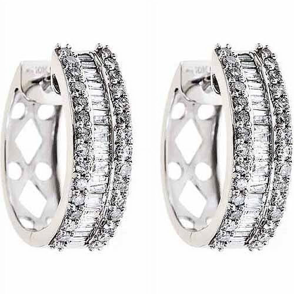 1 Carat T.w. Round And Baguette White Di