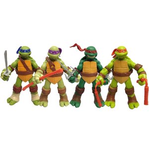 Dupurit 4.8" Turtle Action Figures Turtles Figure for Decorations Collection Birthday Action Figures (4-Pack)