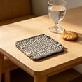 thumbnail image 1 of Oefntac Cotton Woven Coaster Set with Tassels Absorbent Checkered Drink Mat for Coffee Tea Cups Home Table Decor 4Pcs, 1 of 6