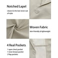 thumbnail image 4 of Men Blazers, Sport Coats for Men Suit Jackets and Blazers Casual Classic Fit Two Button Comfy Lightweight Blazer Work Office Linen Casual Sport Coat Blazer Jacket, 4 of 7