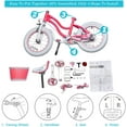 thumbnail image 5 of RoyalBaby Girls Kids Bike Stargirl 16 Inch Bicycle Basket Training Wheels Kickstand Pink Child's Cycle, 5 of 9