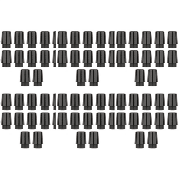 72Pcs Golf Ferrules Compatible with Irons 0.355 Inch Tip Irons Shaft Golf Club Shafts Sleeve Adapter,72 x Golf Ferrules,Black