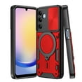 thumbnail image 5 of Innens for Samsung Galaxy A15/A25/A55 5G 6.5inch Car Magnetic Stand Case Rugged Cover with Screen Protector, Red, 5 of 15