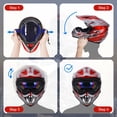 thumbnail image 3 of Oumurs DOT Motocross Motorcycle Helmet Open Face Off-road Dirt Bike ATV Helmet Unisex Adult Black M L XL XXL, 3 of 10