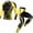 Yellow, variant on Men's Compression Sets Pants Long Sleeve Shirt Athletic Shorts Running Jacket Gym Yoga Suits