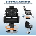 thumbnail image 6 of Salon Chair for Hair Stylists, Heavy Duty Hydraulic Barber Chair with 360 Swivel, Reclining Stylist Chair for Hairdressing, Beauty Spa, Max Load 330 Lbs, 6 of 9