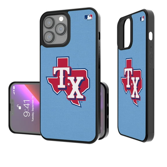 Texas Rangers Light Blue iPhone Solid Design Bump Case
