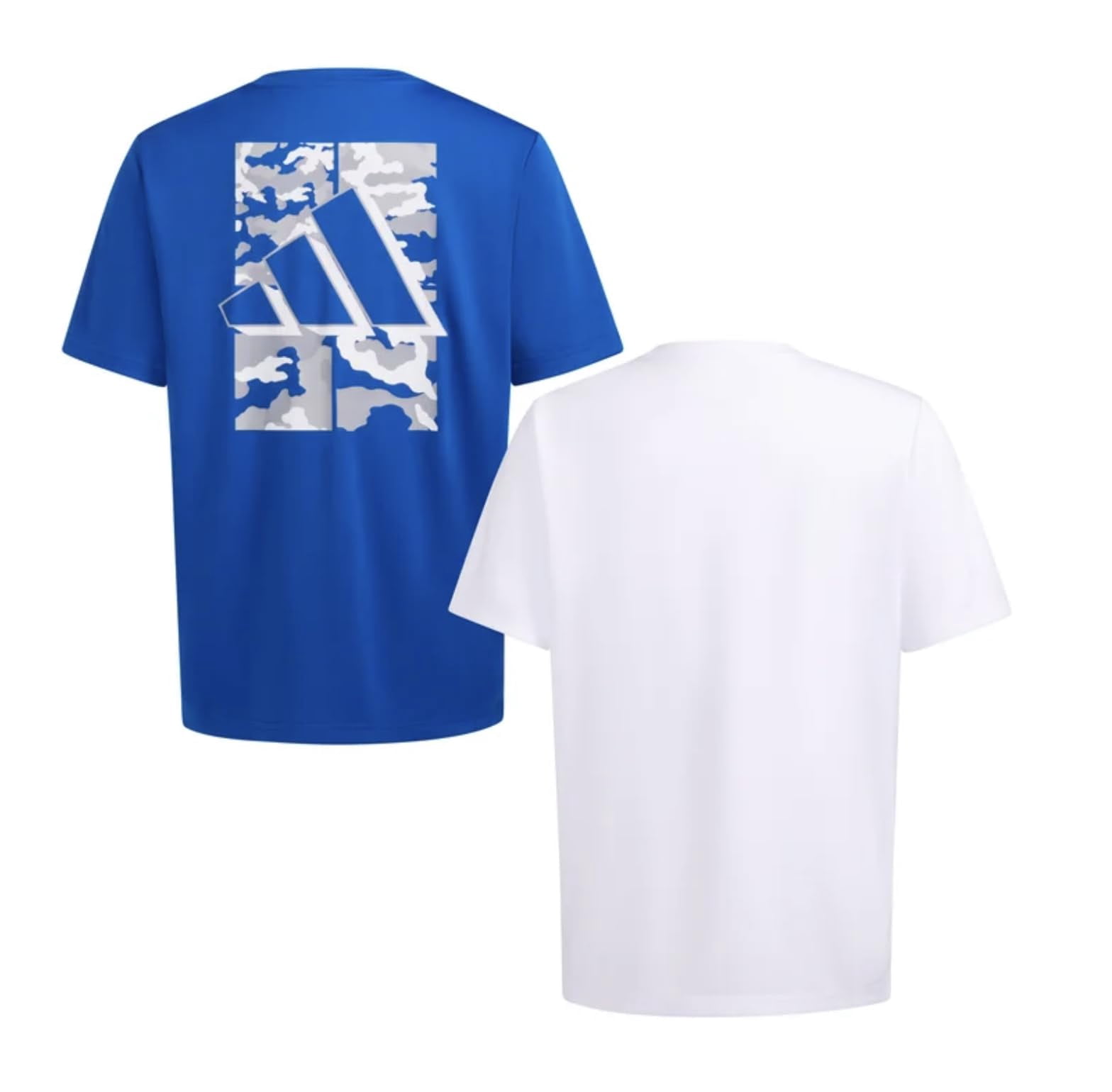 adidas Youth Boy's 2 Pack Short Sleeve T-Shirts (US, Alpha, X-Large, Regular, Blue (Blue/White))