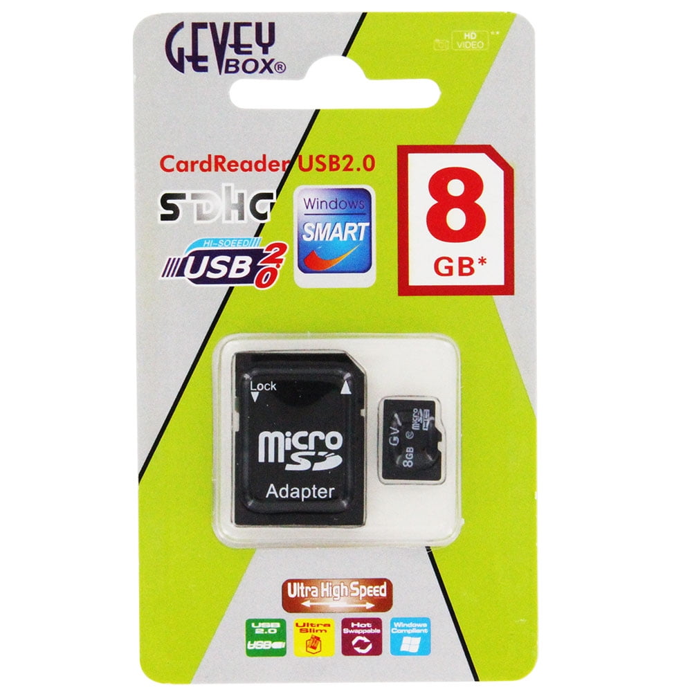 8GB microSD 10 micro SD SDHC Flash Card + Adapter Walmart Canada