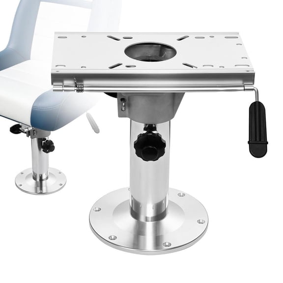 TOHUU Boat Seat Pedestal, Aluminum Adjustable Height Marine Seat Mount 13 to 19 Inches with Locking Base, Boat Chair Pedestal for Captain Chair Fishing Seats