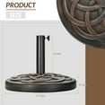 thumbnail image 3 of Elevon 35 Pound Heavy Duty Round Outdoor Umbrella Base for Garden and Patio, Bronze, 3 of 5