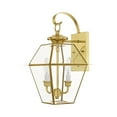 thumbnail image 2 of Livex Lighting Westover 2 Light Outdoor Wall Lantern in Charcoal, 2 of 7