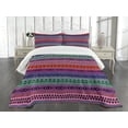 thumbnail image 3 of Ambesonne East Quilted Bedspread Set 3 Pcs, Geometric Colorful, Queen Size, Multicolor, 3 of 5