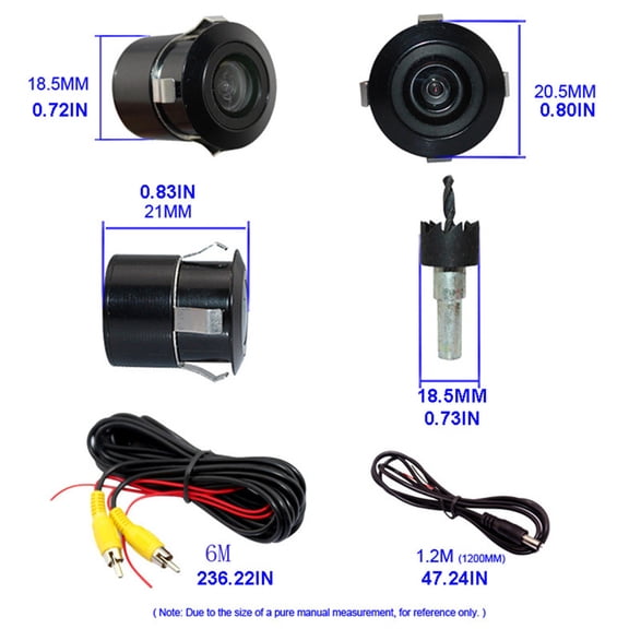 Tarmeek 1080P Backup Camera, Universal Flush Mount Reverse Camera, Waterproof Rear View Camera with Night Vision and 170° Wide Angle, for Car Parking and Safer Driving