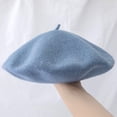 thumbnail image 2 of Visland Vintage Women Girl Autumn Winter Solid Color Warm Woolen Beret Hat Cap Gift, 2 of 7