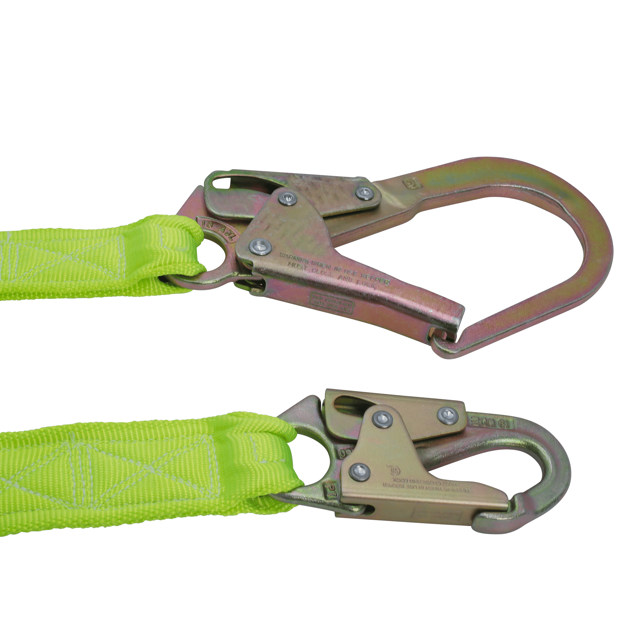 JORESTECH Single Leg Internal Shock-Absorbing Lanyard with Snap Hook and Scaffolding Hook