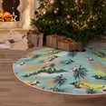 thumbnail image 5 of Xecao Hawaiian Style Pattern Christmas Tree Skirt Holiday Part Decorations for Christmas Tree, Farmhouse Christmas Decor Xmas Holiday Home Party Decorations-30", 5 of 6