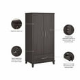 thumbnail image 3 of Pemberly Row Tall Storage Cabinet with Doors in Storm Gray - Engineered Wood, 3 of 6