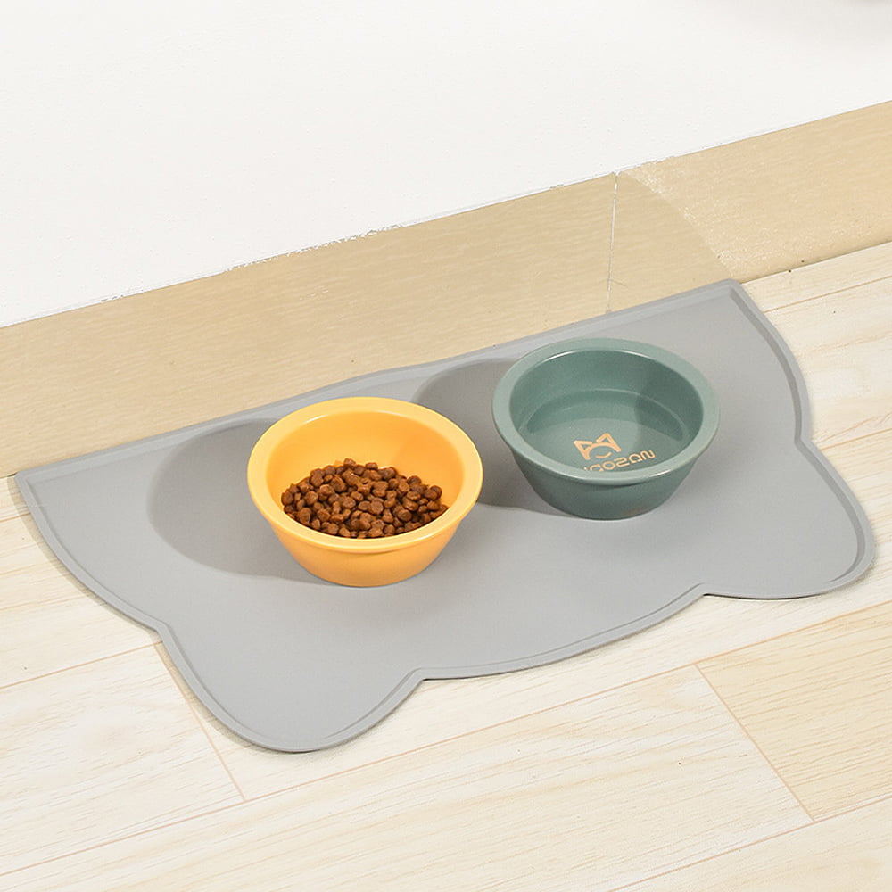 Dog Bowl Mat, NWFHTD Dog Mat for Food and Water Pet Cat Large