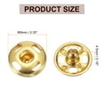 thumbnail image 2 of Uxcell 48 Set Sew-on Snap Buttons 9mm Metal Snap Fastener Buttons, Gold, 2 of 7