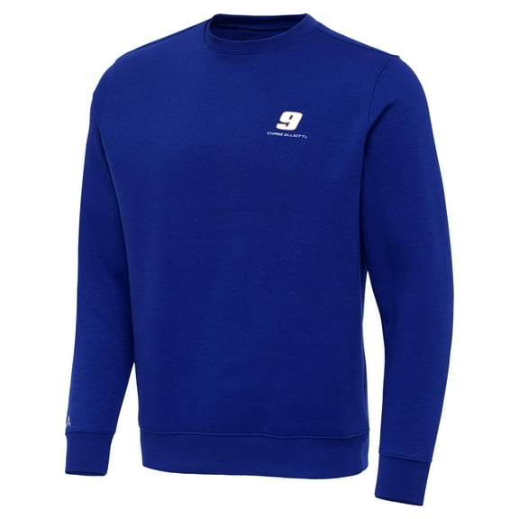 Men's-Antigua Royal Chase Elliott Victory Pullover Sweatshirt