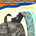 thumbnail image 5 of 17 Inch Lightweight Backpack,PVC Waterproof Oxford Fabric, Ergonomically Designed, with Large Capacity, Camouflage Print, 5 of 5