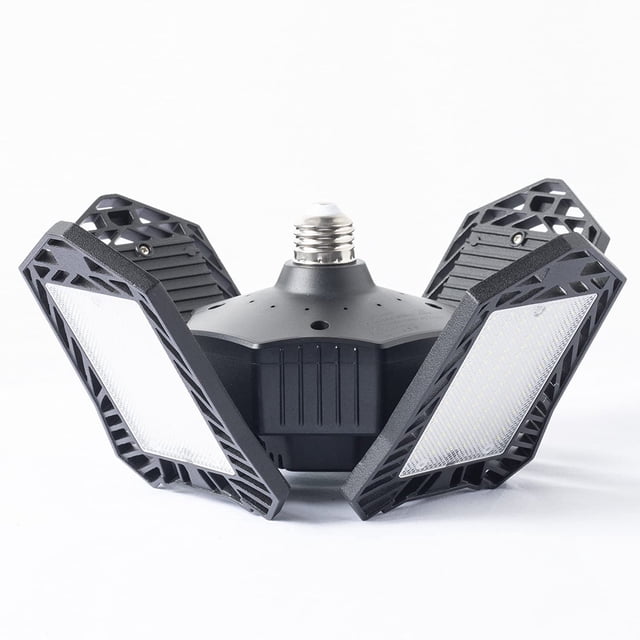 Kuymtek Luz de techo de garaje LED 6500K Four Wings para iluminación de sótano de calle de taller Kuymtek Iluminación del hogar multifuncional