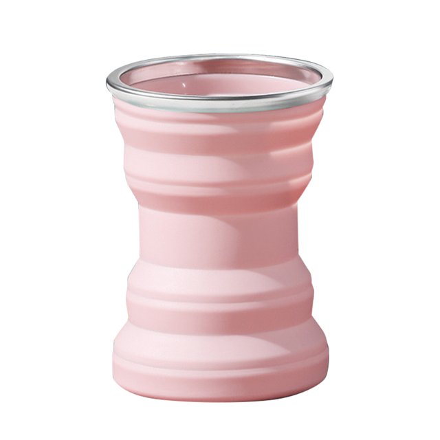 Copa Plegable Taza plegable portátil Tazas de café de 320 ml para acampar Senderismo (rosa flor de cerezo) Tmvgtek Libre de BPA