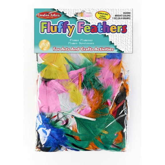 Bright Hues Fluffy Turkey Feathers, 1 oz
