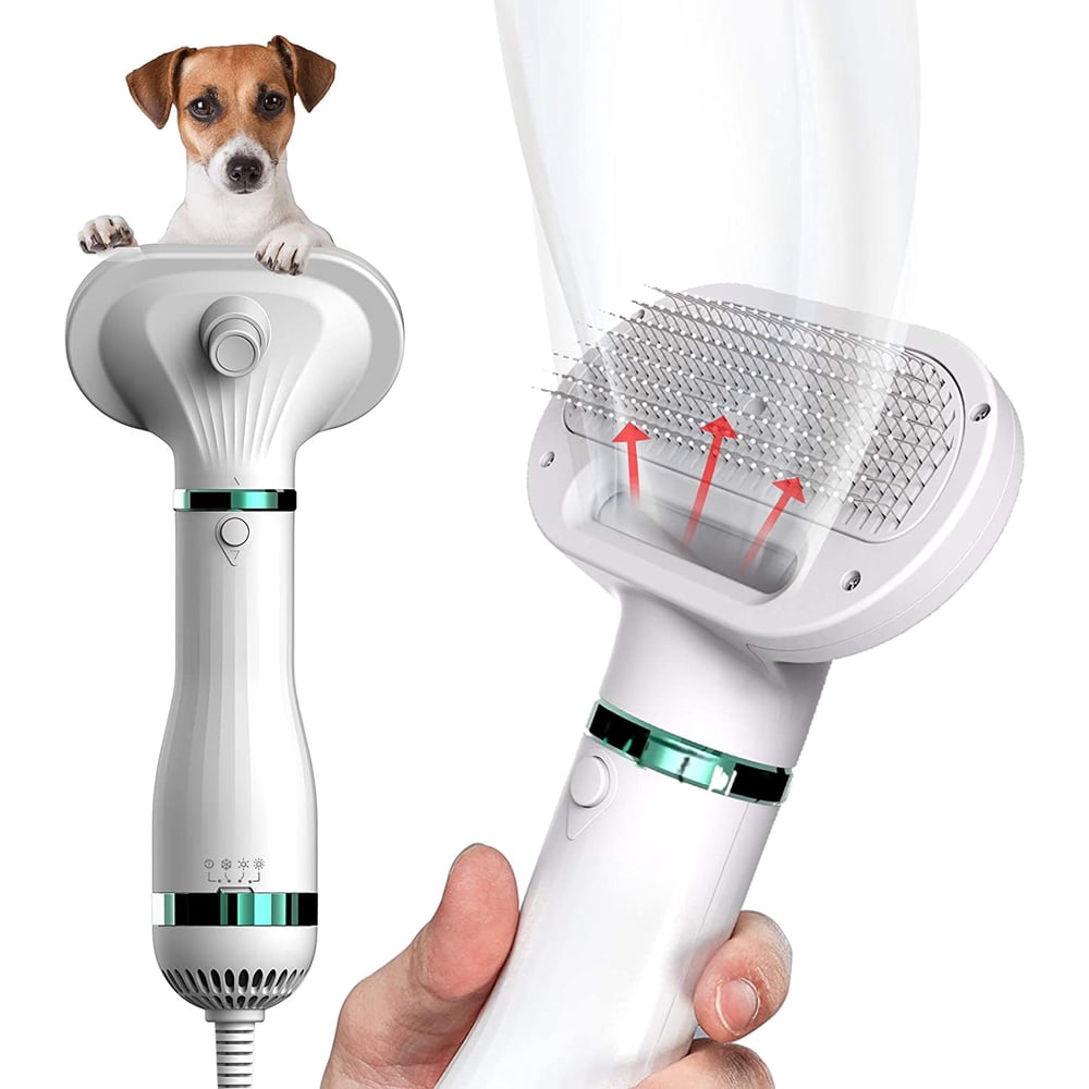 ECOCONUT Pet Hair Dryer, Dog Cat Hair Dryer with Slicker Brush, 2 in 1