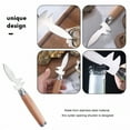 thumbnail image 3 of EXLEAF 2026 New Clam Opener Oyster Shucking Knife Oyster Shucker Oyster Knife with Wood-Handle Oyster Shucking Tool for Home, Restaurant, Bar, Seafood Party, 3 of 7