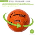 thumbnail image 2 of Champion Sports Extreme Series Soccer Ball, Size 3 - Youth League, All Weather, Soft Touch, Maximum Air Retention - Kick Balls for Kids Under 8 - Competitive and Recreational Futbol Games, Orange, 2 of 7