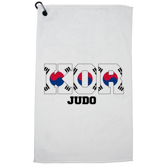 South korea Judo - Olympic Games - Rio - Flag Golf Towel with Carabiner Clip