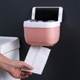 thumbnail image 2 of Bathroom Storage Box, Wall Mounted Tissue Holder, Pink, 2 of 5