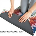 thumbnail image 3 of Colorful Geometric Chevron Pattern Hot Yoga Mat Towel Non Slip for Hot Yoga - Quick-Drying Yoga Mat Cover with 4 Corner Pockets with Travel Bag - Hot Yoga Towel Non Slip 70"x26", 3 of 6